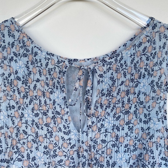 SALE 🛍️ MAX STUDIO floral sleeveless ruched top Womens size M - Picture 5 of 9